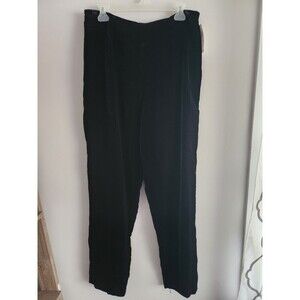 NWT Rafaella Velvet Lined Side Zipped Black Pant Size 14